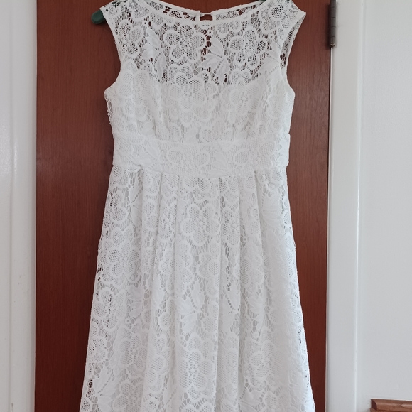 Sandra Darren women White Dress size 6 for all occasions - Picture 7 of 9